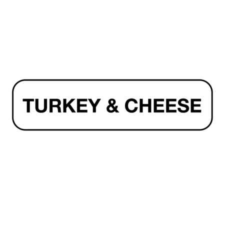 NEVS Turkey & Cheese Label 1/2" x 1-1/2" DIET-575